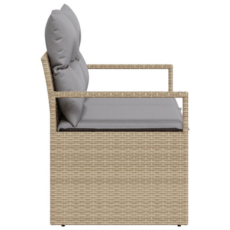 Casa si Gradina - Gradina si terasa - Mobilier exterior - Canapele si fotolii gradina - Canapea de gradina 2 persoane, cu perne, bej, poliratan - Infinity.ro