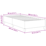 Casa si Gradina - Mobilier - Paturi si accesorii - Paturi - Cadru de pat, gri inchis, 80x200 cm, velur - Infinity.ro