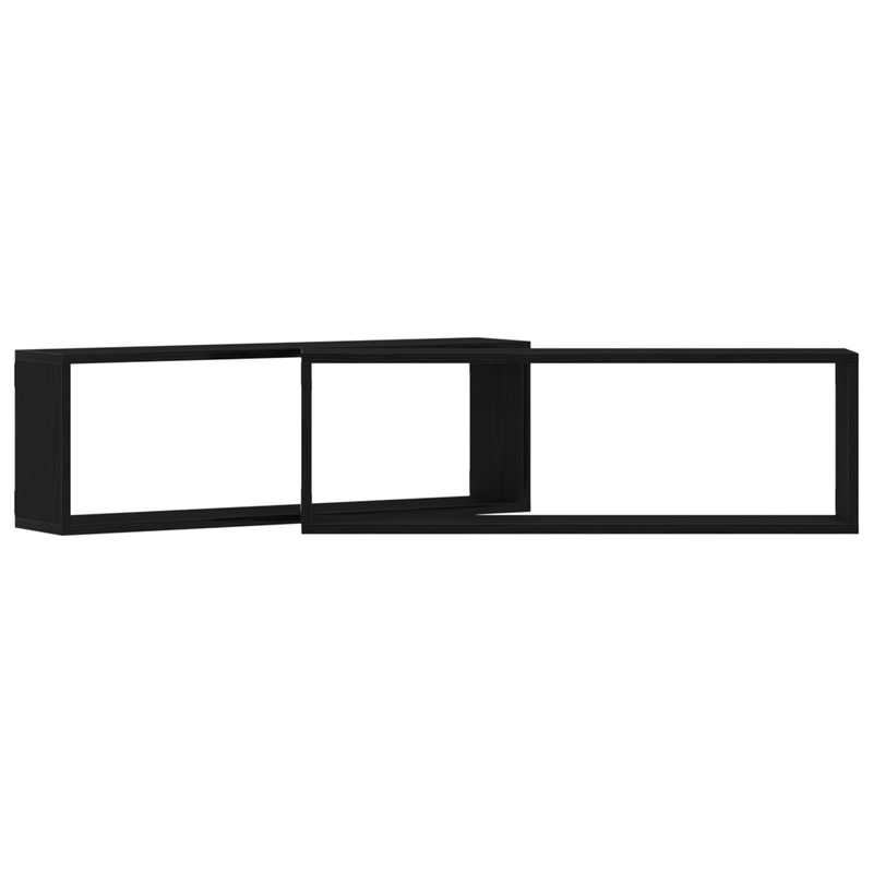 Casa si Gradina - Mobilier - Biblioteci si rafturi - Rafturi - Polite  - Set de 2, Stejar Negru, 80x15x26 cm, Fabricate din Lemn Prelucrat - Infinity.ro