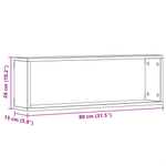 Casa si Gradina - Mobilier - Biblioteci si rafturi - Rafturi - Polite  - Set de 2, Stejar Negru, 80x15x26 cm, Fabricate din Lemn Prelucrat - Infinity.ro