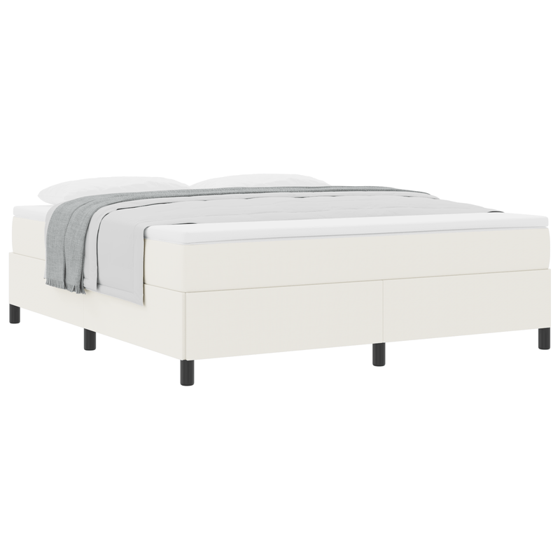 Casa si Gradina - Mobilier - Paturi si accesorii - Paturi - Cadru de pat, crem, 180x200 cm, velur - Infinity.ro