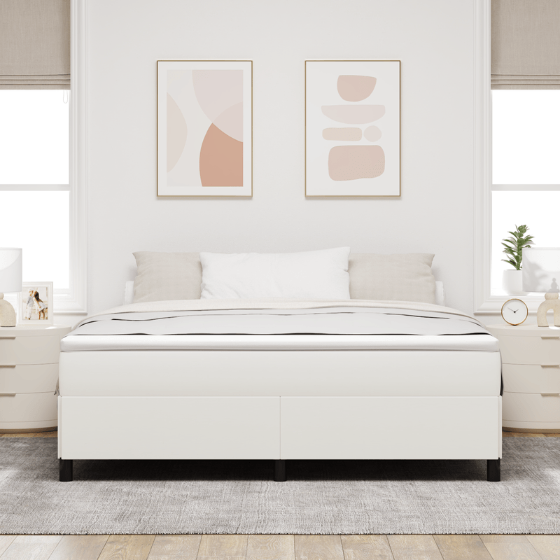 Casa si Gradina - Mobilier - Paturi si accesorii - Paturi - Cadru de pat, crem, 180x200 cm, velur - Infinity.ro