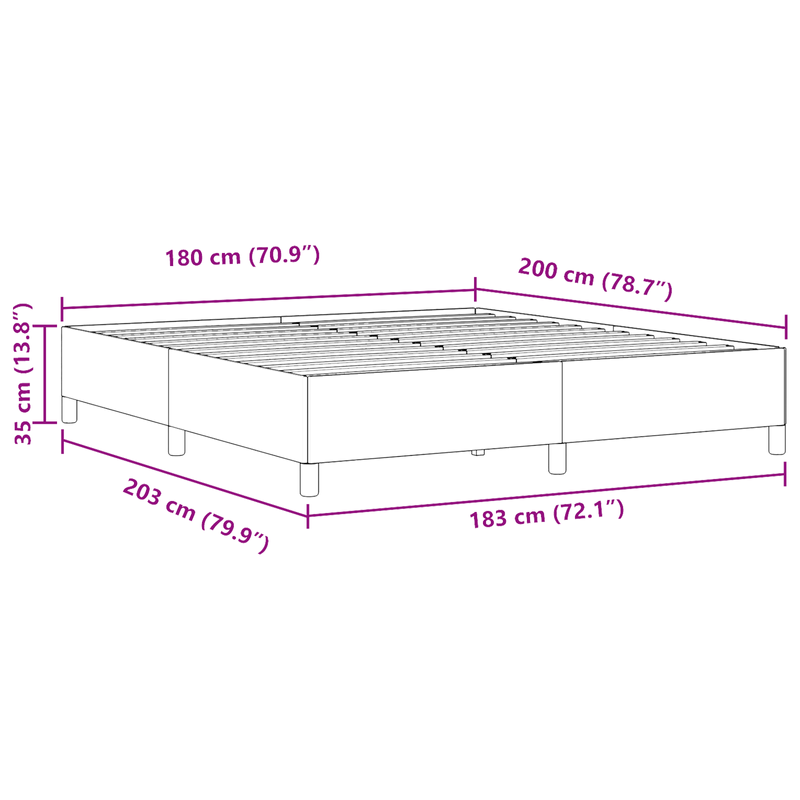 Casa si Gradina - Mobilier - Paturi si accesorii - Paturi - Cadru de pat, crem, 180x200 cm, velur - Infinity.ro