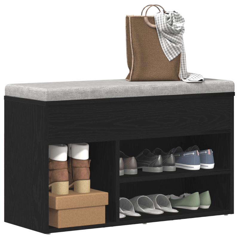 Casa si Gradina - Mobilier - Organizare si depozitare - Organizator incaltaminte - Banca de hol, stejar negru, 60x30x45 cm, lemn prelucrat - Infinity.ro