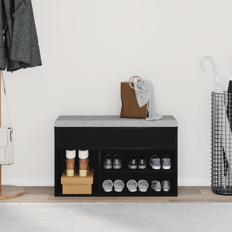 Casa si Gradina - Mobilier - Organizare si depozitare - Organizator incaltaminte - Banca de hol, stejar negru, 60x30x45 cm, lemn prelucrat - Infinity.ro