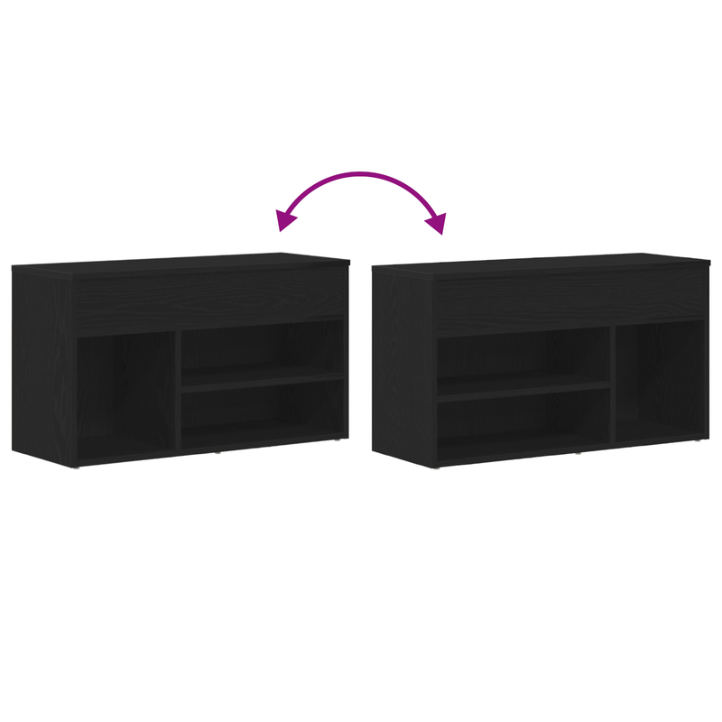 Casa si Gradina - Mobilier - Organizare si depozitare - Organizator incaltaminte - Banca de hol, stejar negru, 60x30x45 cm, lemn prelucrat - Infinity.ro