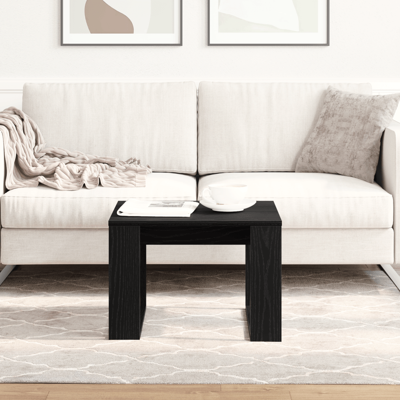 Casa si Gradina - Mobilier - Mese si birouri - Masute de cafea - Masa laterala din stejar negru - 50x50x35 cm, din lemn ingineresc - Infinity.ro