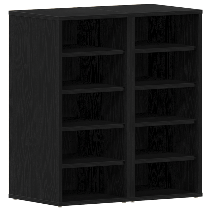 Casa si Gradina - Mobilier - Organizare si depozitare - Organizator incaltaminte - Dulap pentru pantofi 2 piese Negru Stejar 32x35x70 cm Lemn procesat - Infinity.ro