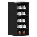 Casa si Gradina - Mobilier - Organizare si depozitare - Organizator incaltaminte - Dulap pentru pantofi 2 piese Negru Stejar 32x35x70 cm Lemn procesat - Infinity.ro