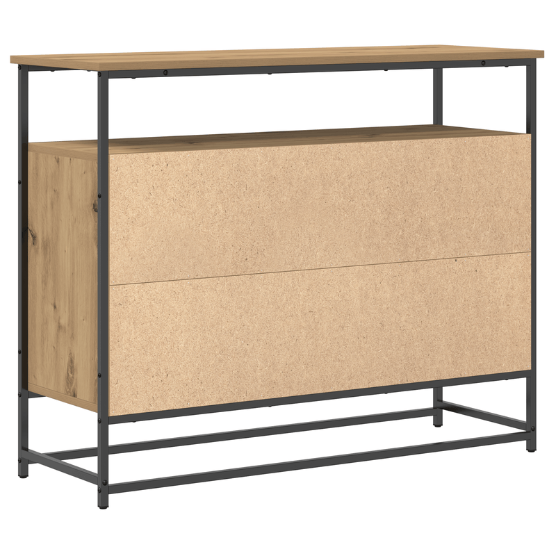 Casa si Gradina - Mobilier - Comode si corpuri - Comode - Dulap, stejar artizanal, 100x35x80 cm, lemn prelucrat si otel - Infinity.ro