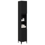 Casa si Gradina - Mobilier - Mobilier baie - Corpuri baie - Dulap de baie, stejar negru, 30x30x190 cm, lemn prelucrat - Infinity.ro