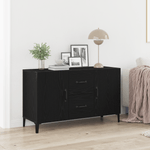Casa si Gradina - Mobilier - Comode si corpuri - Comode - Bufet Negru din Stejar - 100 x 36 x 60 cm - Fabricat din Lemn Ingineresc - Infinity.ro