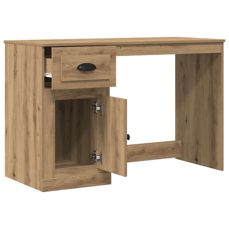 Casa si Gradina - Mobilier - Mese si birouri - Birouri - Birou cu depozitare, stejar artizanal, 50x115x75 cm, lemn - Infinity.ro