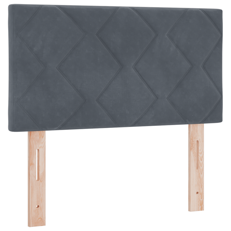 Casa si Gradina - Mobilier - Paturi si accesorii - Accesorii paturi - Tablie de pat model romboidal gri inchis 80 cm catifea - Infinity.ro