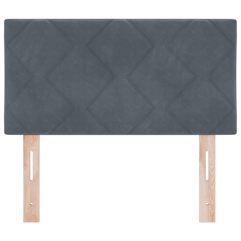 Casa si Gradina - Mobilier - Paturi si accesorii - Accesorii paturi - Tablie de pat model romboidal gri inchis 80 cm catifea - Infinity.ro