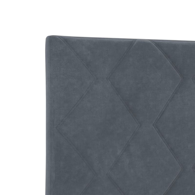Casa si Gradina - Mobilier - Paturi si accesorii - Accesorii paturi - Tablie de pat model romboidal gri inchis 80 cm catifea - Infinity.ro