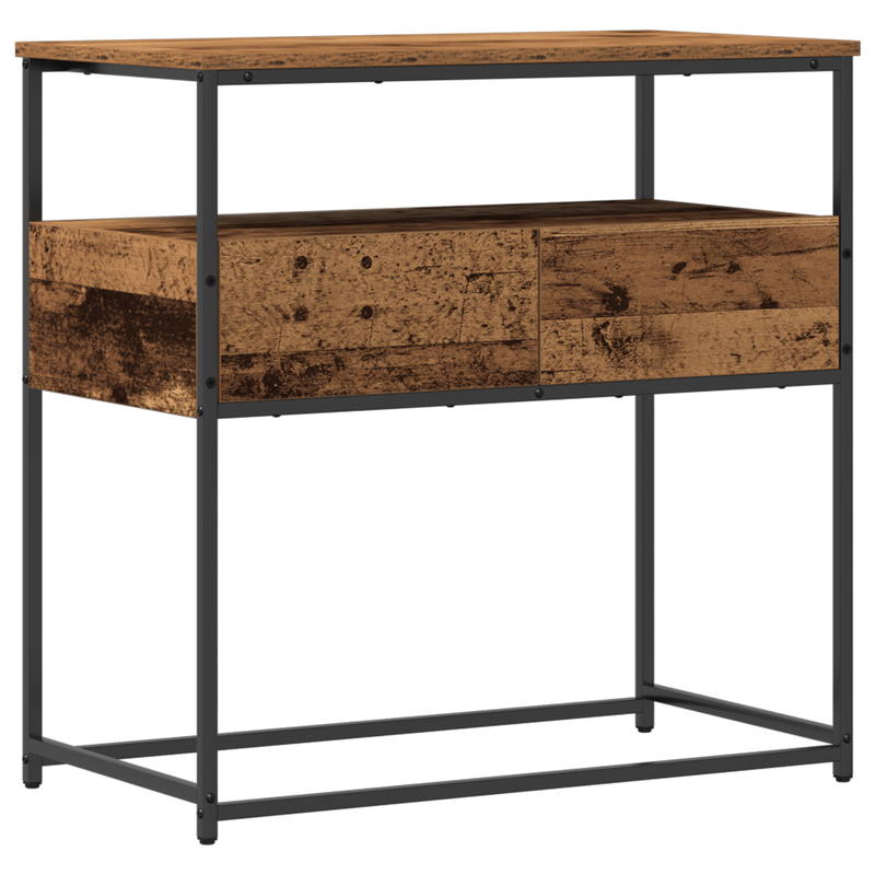 Casa si Gradina - Mobilier - Comode si corpuri - Console - Masuta consola, lemn vechi, 75x40x75 cm, lemn prelucrat si otel - Infinity.ro