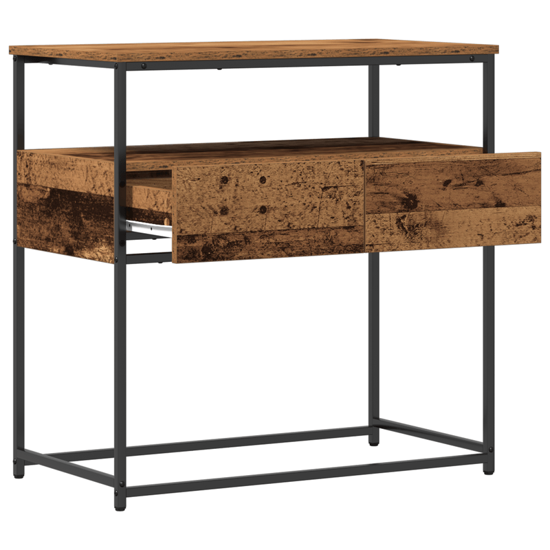 Casa si Gradina - Mobilier - Comode si corpuri - Console - Masuta consola, lemn vechi, 75x40x75 cm, lemn prelucrat si otel - Infinity.ro