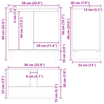 Casa si Gradina - Mobilier - Mobilier baie - Comode baie - Dulap chiuveta de baie, stejar negru 58x33x60 cm lemn prelucrat - Infinity.ro