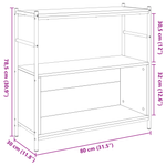 Casa si Gradina - Mobilier - Biblioteci si rafturi - Biblioteci - Biblioteca, stejar artizanal, 80x30x78,5 cm, lemn prelucrat - Infinity.ro