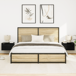 Casa si Gradina - Mobilier - Comode si corpuri - Noptiere - Noptiere cu LED-uri, de perete, 2 buc., stejar negru - Infinity.ro