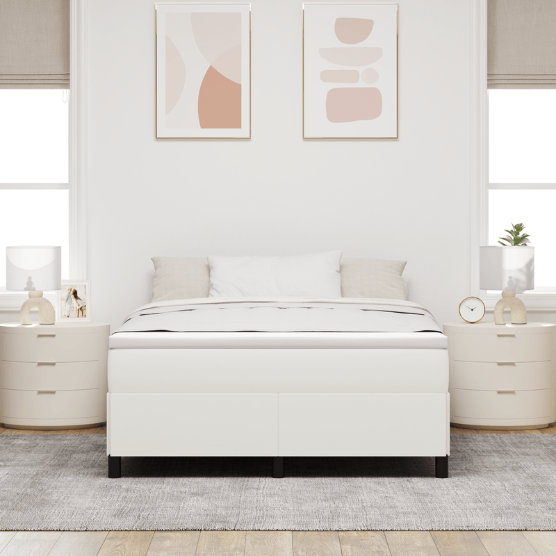 Casa si Gradina - Mobilier - Paturi si accesorii - Paturi - Cadru de pat, crem, 140x200 cm, velur - Infinity.ro