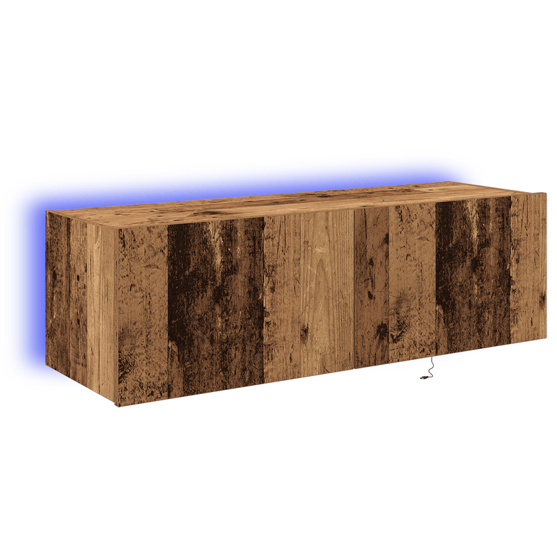 Casa si Gradina - Mobilier - Comode si corpuri - Comode - Dulap de perete cu LED-uri, lemn vechi, 100x35x31 cm - Infinity.ro