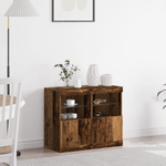 Casa si Gradina - Mobilier - Comode si corpuri - Comode - Dulap cu lumini LED, lemn vechi, 81x37x67 cm - Infinity.ro