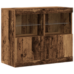 Casa si Gradina - Mobilier - Comode si corpuri - Comode - Dulap cu lumini LED, lemn vechi, 81x37x67 cm - Infinity.ro