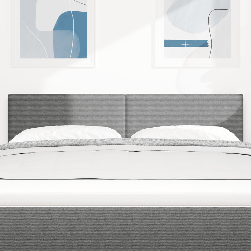 Casa si Gradina - Mobilier - Paturi si accesorii - Accesorii paturi - Tablie de pat design simplu, gri deschis, 160 cm, velur - Infinity.ro