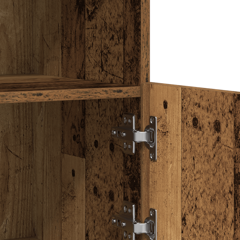 Casa si Gradina - Mobilier - Comode si corpuri - Comode - Dulap cu lumini LED, lemn vechi, 81x37x67 cm - Infinity.ro