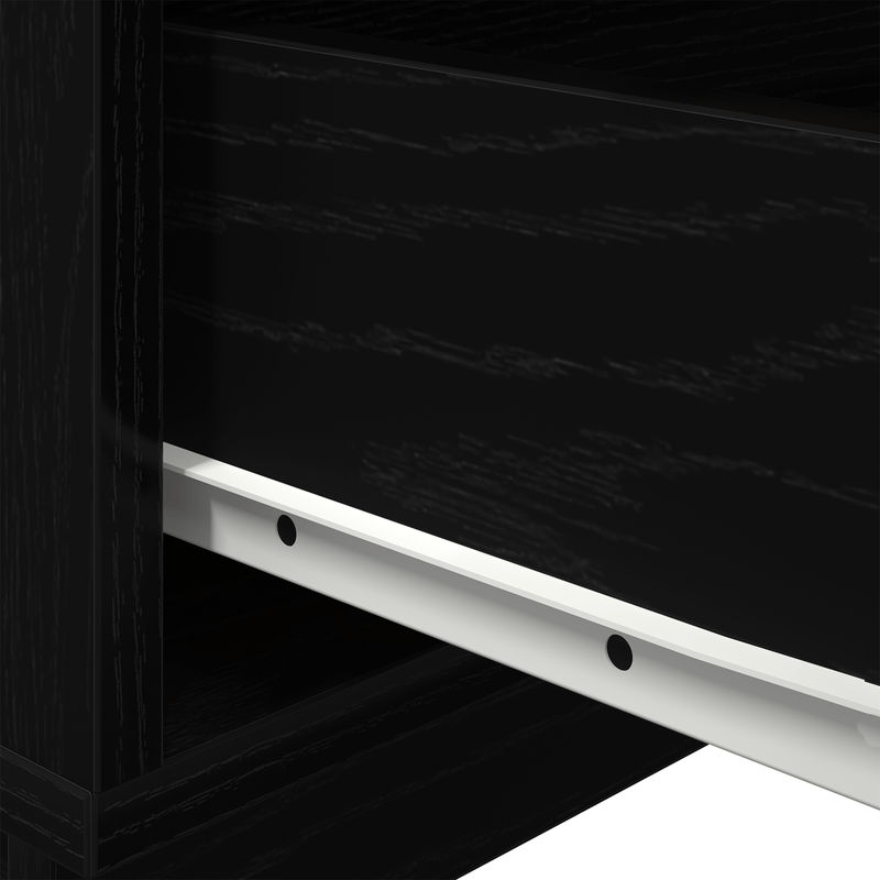 Casa si Gradina - Mobilier - Comode si corpuri - Noptiere - Noptiera cu LED-uri, stejar negru, 100x36x49 cm - Infinity.ro