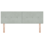 Casa si Gradina - Mobilier - Paturi si accesorii - Accesorii paturi - Tablie de pat cu nasturi gri deschis 140 cm catifea - Infinity.ro