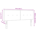 Casa si Gradina - Mobilier - Paturi si accesorii - Accesorii paturi - Tablie de pat cu nasturi gri deschis 140 cm catifea - Infinity.ro