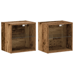 Casa si Gradina - Mobilier - Biblioteci si rafturi - Rafturi - Raft suspendat, 2 buc., lemn vechi, 40x28,5x40 cm, lemn - Infinity.ro