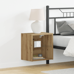 Casa si Gradina - Mobilier - Biblioteci si rafturi - Rafturi - Raft suspendat, 2 buc., stejar artizanal, 40x28,5x40 cm, lemn - Infinity.ro
