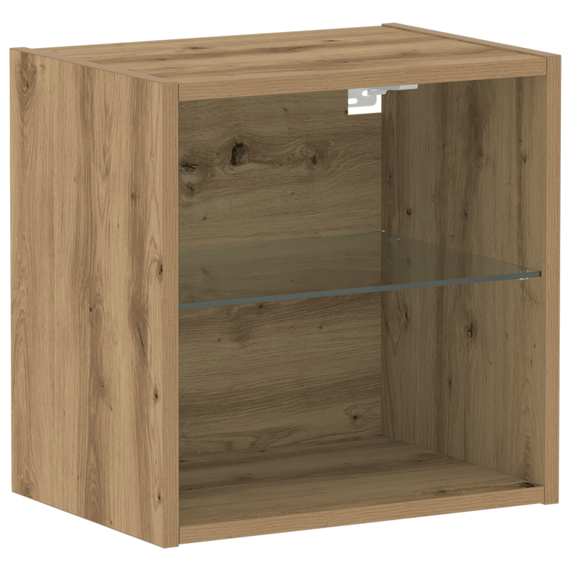 Casa si Gradina - Mobilier - Biblioteci si rafturi - Rafturi - Raft suspendat, 2 buc., stejar artizanal, 40x28,5x40 cm, lemn - Infinity.ro