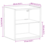 Casa si Gradina - Mobilier - Biblioteci si rafturi - Rafturi - Raft suspendat, 2 buc., stejar artizanal, 40x28,5x40 cm, lemn - Infinity.ro