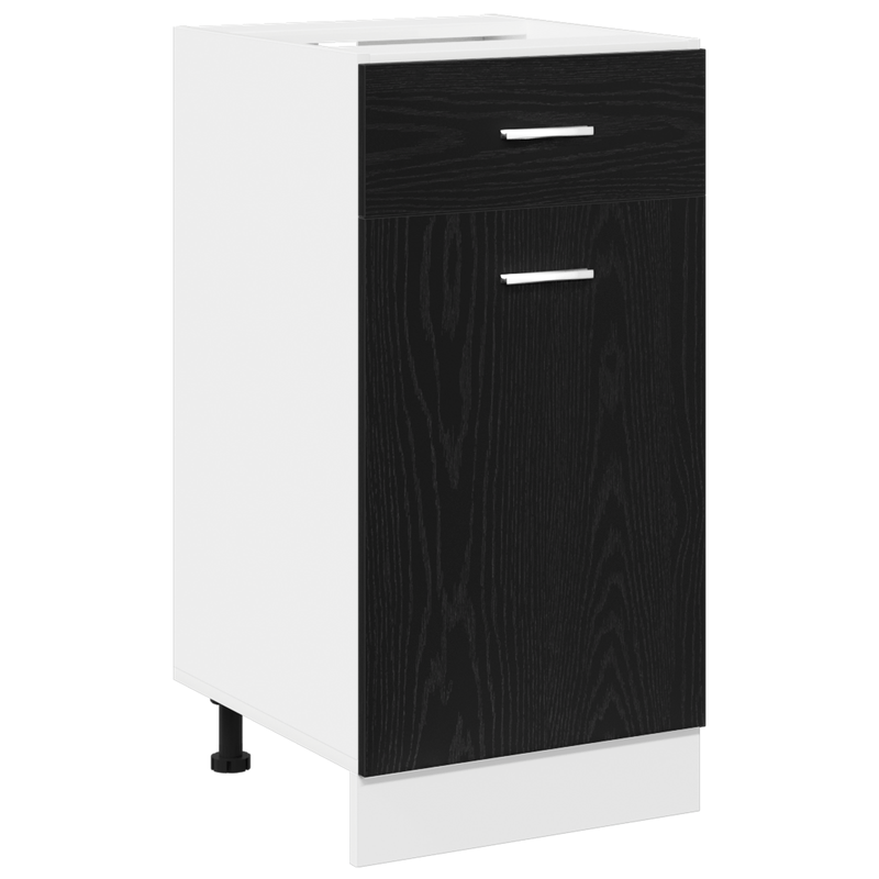Casa si Gradina - Mobilier - Comode si corpuri - Corpuri bucatarie - Dulap cu Sertar Inferior - Stejar Negru, 40x46x81.5 cm, Fabricat din Lemn Prelucrat - Infinity.ro