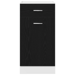 Casa si Gradina - Mobilier - Comode si corpuri - Corpuri bucatarie - Dulap cu Sertar Inferior - Stejar Negru, 40x46x81.5 cm, Fabricat din Lemn Prelucrat - Infinity.ro