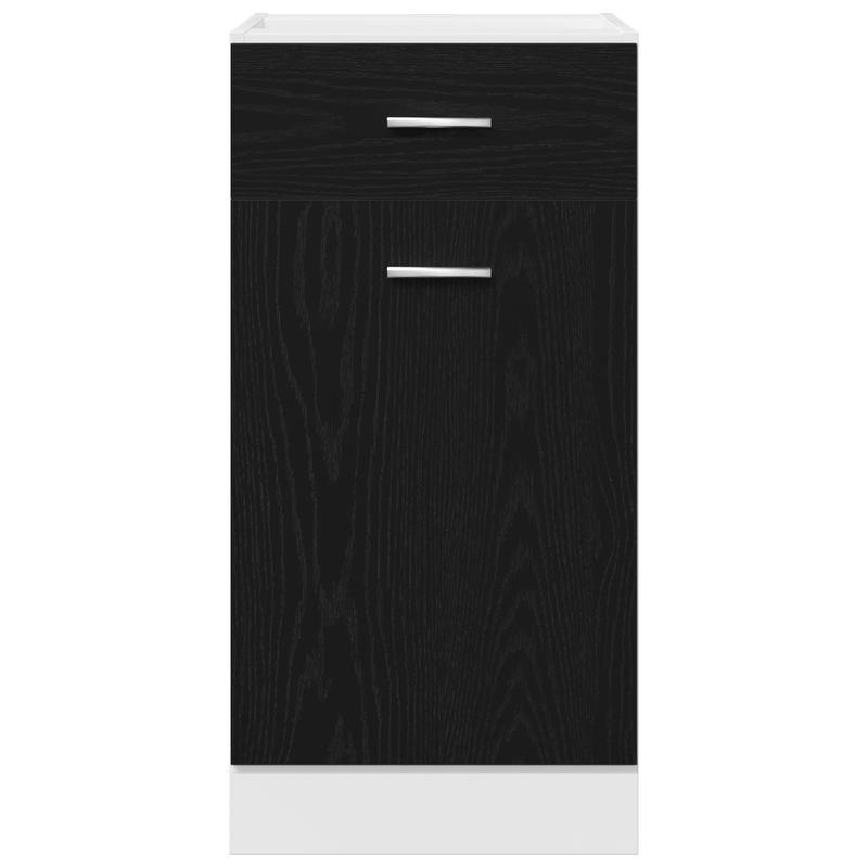 Casa si Gradina - Mobilier - Comode si corpuri - Corpuri bucatarie - Dulap cu Sertar Inferior - Stejar Negru, 40x46x81.5 cm, Fabricat din Lemn Prelucrat - Infinity.ro