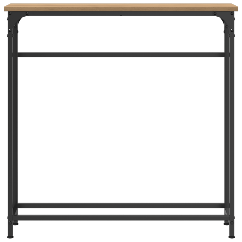 Casa si Gradina - Mobilier - Comode si corpuri - Console - Masa consola, stejar artizanal, 75x19,5x75 cm, lemn si otel - Infinity.ro