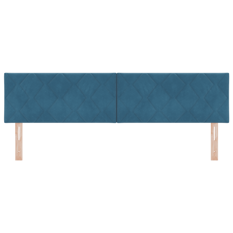 Casa si Gradina - Mobilier - Paturi si accesorii - Accesorii paturi - Tablie de pat model romboidal albastru inchis 180 cm catifea - Infinity.ro