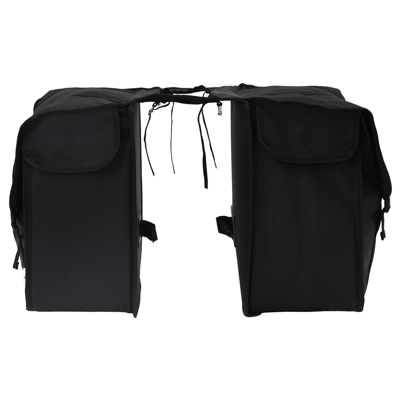 Sport si Outdoor - Ciclism - Accesorii pentru biciclete - Cosuri si portbagaje biciclete - Geanta dubla de bicicleta 48 L Negru - Infinity.ro