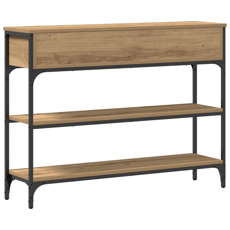 Casa si Gradina - Mobilier - Comode si corpuri - Console - Masa consola, stejar artizanal, 100x25x75 cm, lemn si otel - Infinity.ro