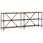 Casa si Gradina - Mobilier - Comode si corpuri - Console - Masa consola, lemn vechi, 200x30x75 cm, lemn prelucrat si otel - Infinity.ro