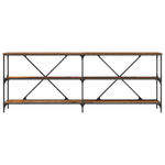 Casa si Gradina - Mobilier - Comode si corpuri - Console - Masa consola, lemn vechi, 200x30x75 cm, lemn prelucrat si otel - Infinity.ro
