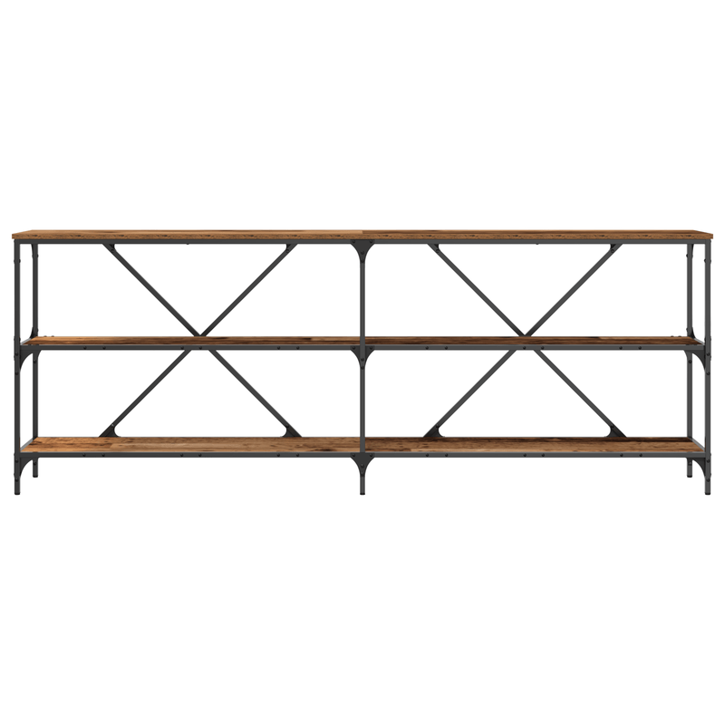 Casa si Gradina - Mobilier - Comode si corpuri - Console - Masa consola, lemn vechi, 200x30x75 cm, lemn prelucrat si otel - Infinity.ro