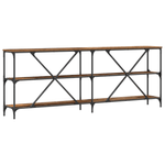Casa si Gradina - Mobilier - Comode si corpuri - Console - Masa consola, lemn vechi, 200x30x75 cm, lemn prelucrat si otel - Infinity.ro