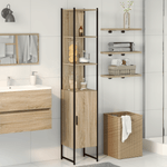 Casa si Gradina - Mobilier - Mobilier baie - Corpuri baie - Dulap de baie, stejar sonoma, 33x33x185,5 cm, lemn prelucrat - Infinity.ro